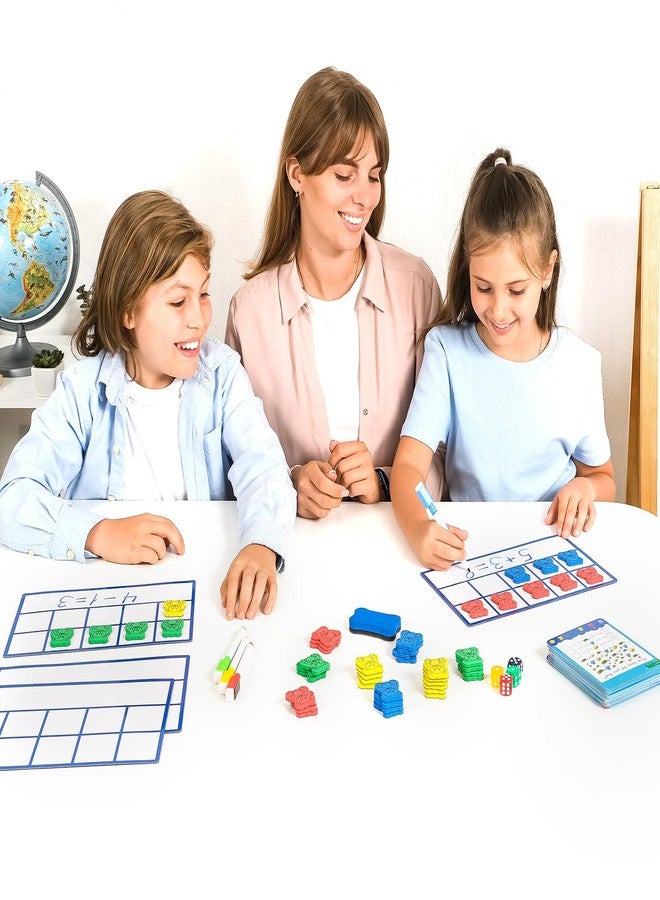 Simply magic 130 PCS Jumbo Magnetic Ten Frames Activity Set with Counting Bears, Math Manipulatives for Kindergarten, PreK, Preschool, Counting Bears Class Set, Math Counters Games for Kids, Homeschool Supplies - Image 5